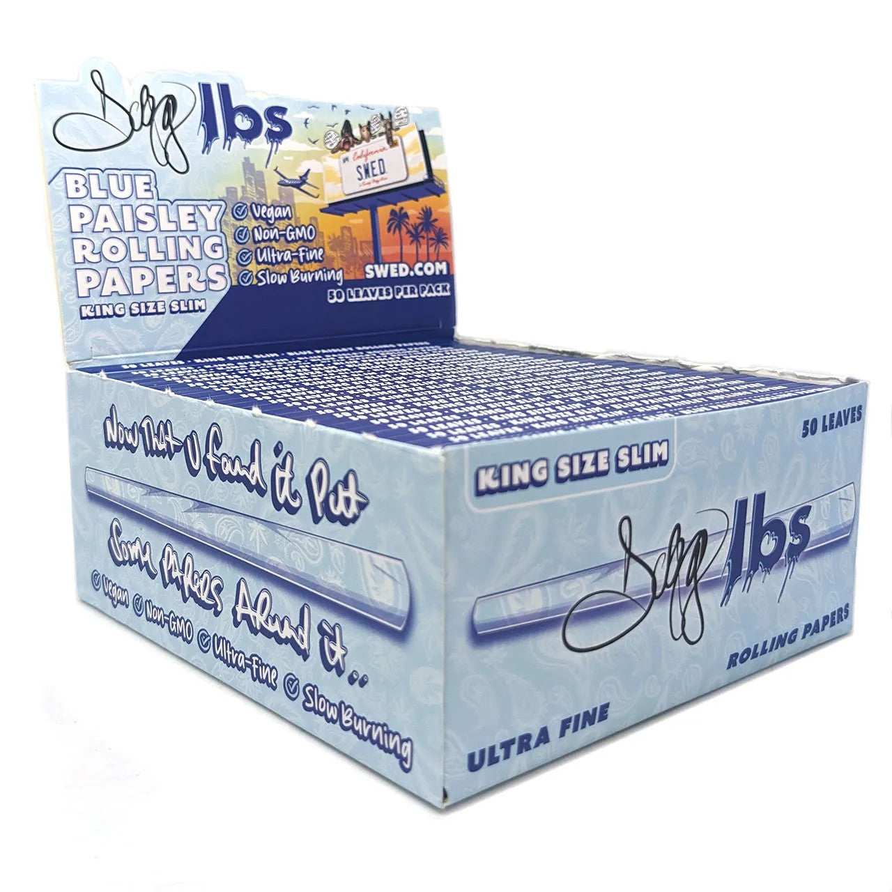 Dogg lbs - Rolling Papers Blue Paisley - KS Slim - 50ct - 50Pk Display