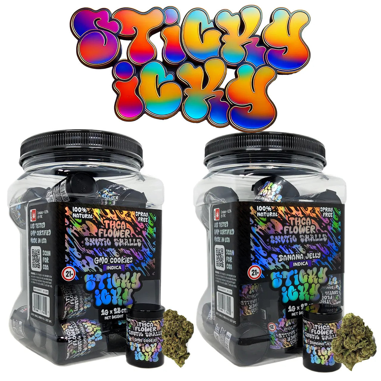 Sticky Icky - THCA Flower 1g - Jar of 28