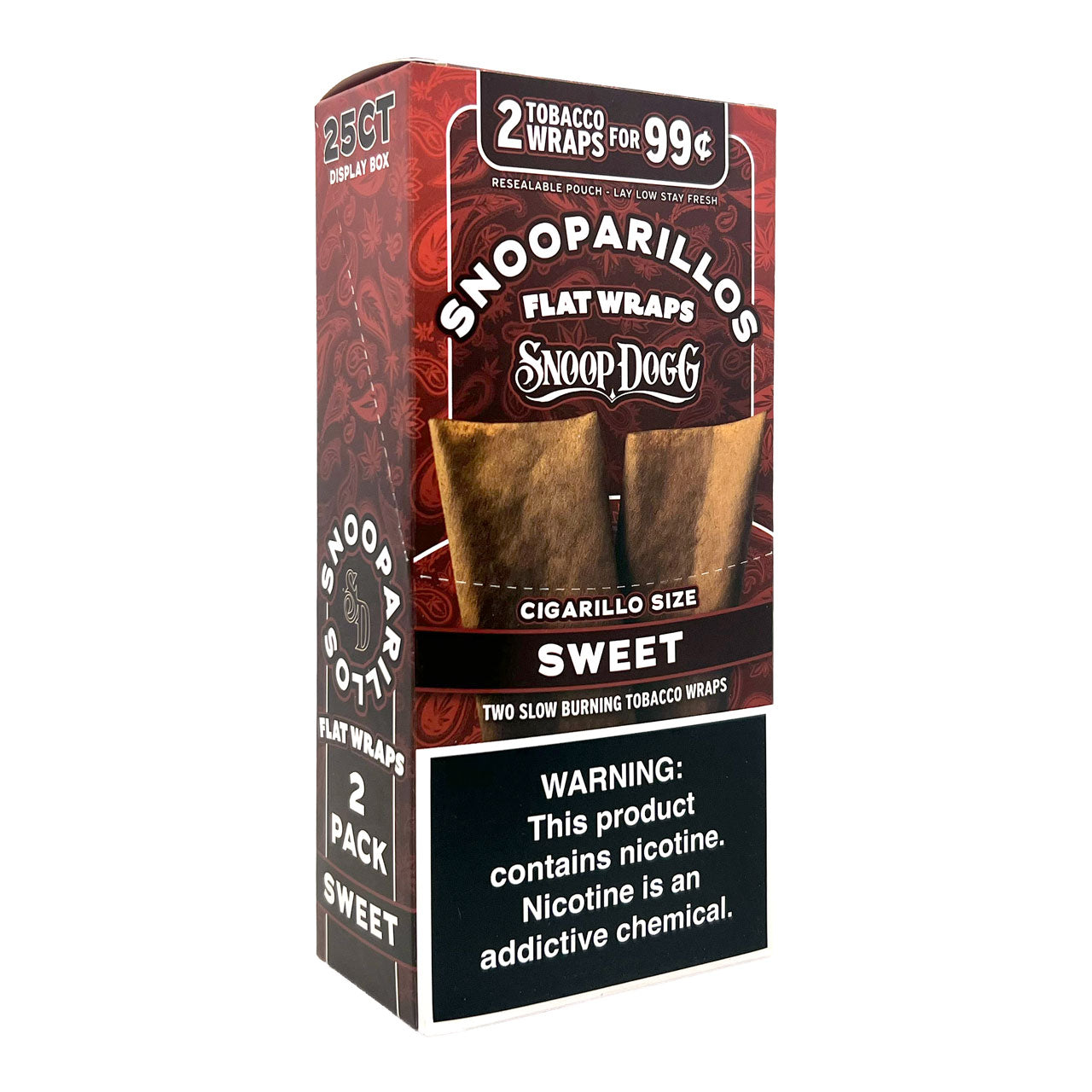 Snooparillos - Flat Wraps (2pk) - Display of 25 [Pre-Priced]