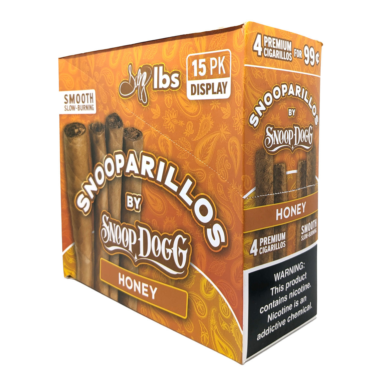 Snooparillos - Slow Burning Cigarillos (4pk) - Display of 15