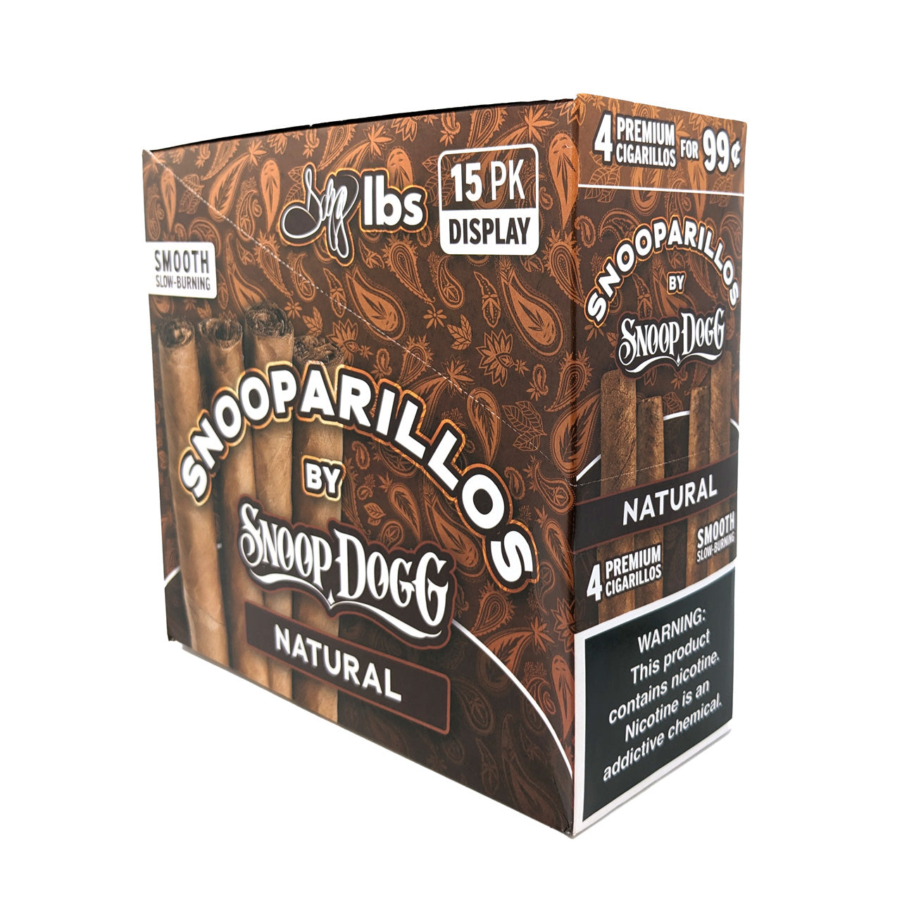 Snooparillos - Slow Burning Cigarillos (4pk) - Display of 15