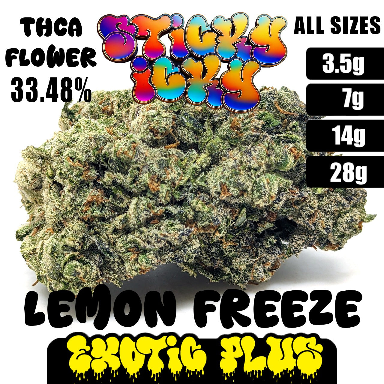Sticky Icky - THCA Exotic Plus Flower - Lemon Freeze [Sativa]